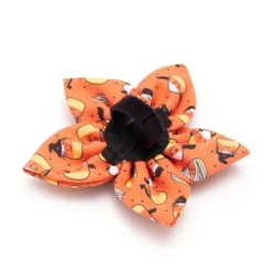 The Worthy Dog Candy Corn Ghouls Flower - Adjustable Pet Collar Accessory