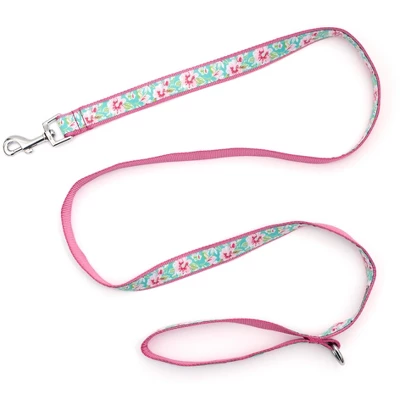 The Worthy Dog Watercolor Floral Dog Leash 2 The Worthy Dog Watercolor Floral Dog Leash - Image 2