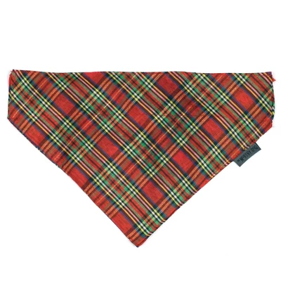 The Worthy Dog Lurex Plaid Slide-On Bandana Collar Accessory 1 The Worthy Dog Lurex Plaid Slide-On Bandana Collar Accessory