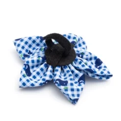 The Worthy Dog Gingham Whales Flower Accessory