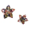 The Worthy Dog Olive Plaid Adjustable Flower Collar Accessory