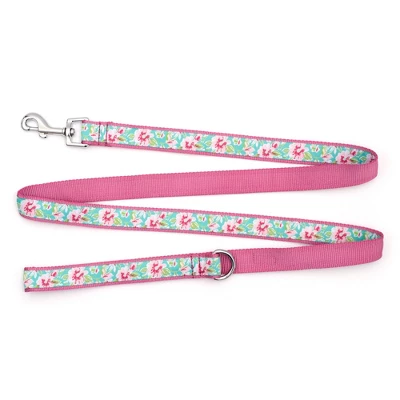 The Worthy Dog Watercolor Floral Dog Leash 3 The Worthy Dog Watercolor Floral Dog Leash - Image 3