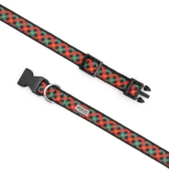 The Worthy Dog Holiday Check Dog Collar