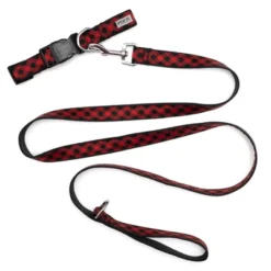The Worthy Dog Bias Buffalo Check Plaid Dog Leash