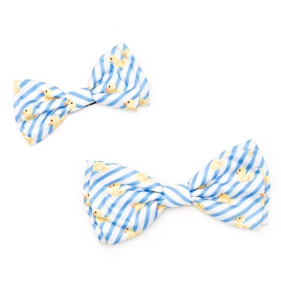 The Worthy Dog Stripe Rubber Duck Bow Tie Accessory 2 The Worthy Dog Stripe Rubber Duck Bow Tie Accessory - Image 2