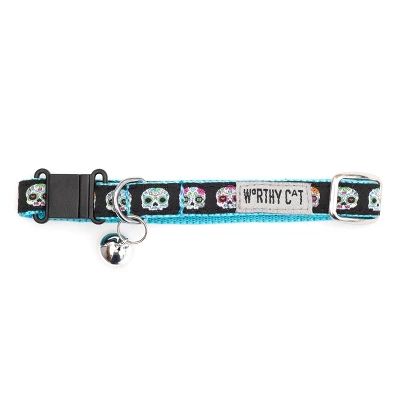 The Worthy Dog Skeletons Breakaway Adjustable Cat Collar 2 The Worthy Dog Skeletons Breakaway Adjustable Cat Collar - Image 2