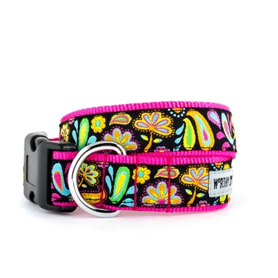 The Worthy Dog Floral Paisley Dog Collar 1 The Worthy Dog Floral Paisley Dog Collar
