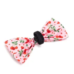 Cherries Jubilee Dog Bow Tie - Adjustable Collar Accessory By The Worthy Dog