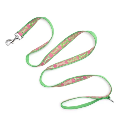 The Worthy Dog Preppy Bones Dog Leash 3 The Worthy Dog Preppy Bones Dog Leash - Image 3