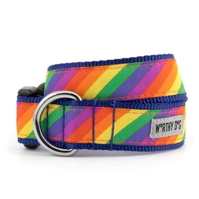 The Worthy Dog Rainbow Dog Collar 1 The Worthy Dog Rainbow Dog Collar