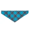 The Worthy Dog Blue Bias Plaid Slide-On Bandana Collar Accessory
