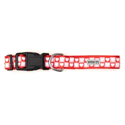 The Worthy Dog Colorblock Hearts Dog Collar 2 The Worthy Dog Colorblock Hearts Dog Collar - Image 2
