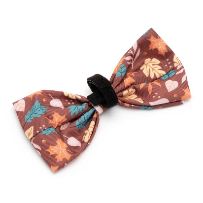 The Worthy Dog Falling Leaves Bow Tie - Adjustable Pet Collar Accessory 1 The Worthy Dog Falling Leaves Bow Tie - Adjustable Pet Collar Accessory
