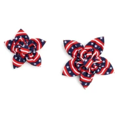 The Worthy Dog Bias Stars And Stripes Flower Adjustable Collar Attachment Accessory