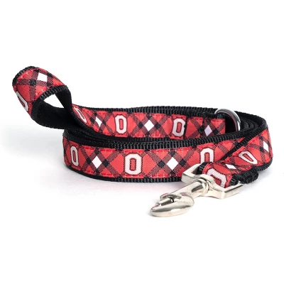 The License House Ohio State Buckeyes Dog Plaid Leash 1 The License House Ohio State Buckeyes Dog Plaid Leash