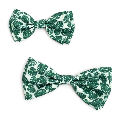 The Worthy Dog Tropical Leaves Bow Tie Accessory 2 The Worthy Dog Tropical Leaves Bow Tie Accessory - Image 2