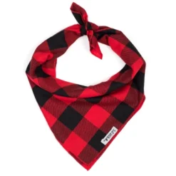 The Worthy Dog Large Buffalo Plaid Classic Square Tie-On Bandana -Pet Shop GUEST 76fc2ea9 8c0a 4f22 aeda d9226064522d
