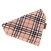 The Worthy Dog Tan Bias Plaid Slide-On Bandana Collar Accessory