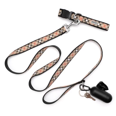 The Worthy Dog Bias Plaid Dog Leash 1 The Worthy Dog Bias Plaid Dog Leash