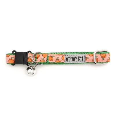 The Worthy Dog Peachy Keen Breakaway Adjustable Cat Collar 2 The Worthy Dog Peachy Keen Breakaway Adjustable Cat Collar - Image 2