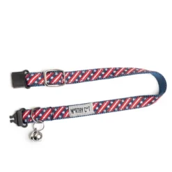 The Worthy Dog Bias Stars & Stripes Breakaway Adjustable Cat Collar