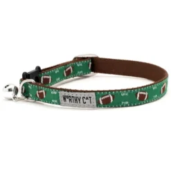 Football Field Adjustable Cat Collar - The Worthy Dog -Pet Shop GUEST 91562959 e35b 4bb6 a854 3cc1241414c4