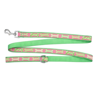 The Worthy Dog Preppy Bones Dog Leash 2 The Worthy Dog Preppy Bones Dog Leash - Image 2