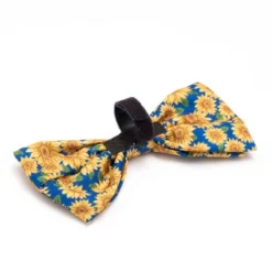 The Worthy Dog Sunflowers Bow Tie - Adjustable Pet Collar Accessory