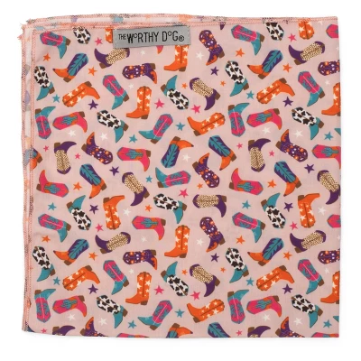 The Worthy Dog Wild Wild West Bandana Adjustable Square Tie-On Accessory 2 The Worthy Dog Wild Wild West Bandana Adjustable Square Tie-On Accessory - Image 2