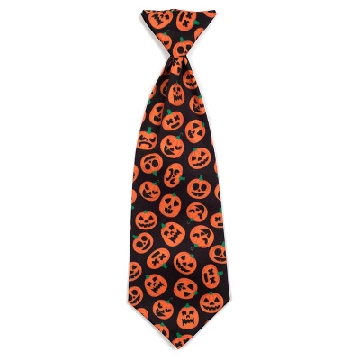 The Worthy Dog Jack-O-Lantern Neck Tie Adjustable Collar Attachment Accessory 1 The Worthy Dog Jack-O-Lantern Neck Tie Adjustable Collar Attachment Accessory