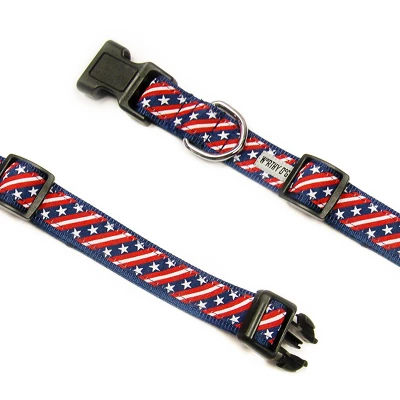 The Worthy Dog Bias Stars And Stripes Dog Collar 1 The Worthy Dog Bias Stars And Stripes Dog Collar