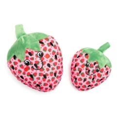 Strawberry Squeaky Plush Dog Toy - The Worthy Dog -Pet Shop GUEST ace78f50 e8a9 4422 9588 177f06715056