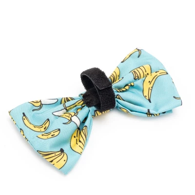 The Worthy Dog Go Bananas Bow Tie Adjustable Collar Attachment Accessory 1 The Worthy Dog Go Bananas Bow Tie Adjustable Collar Attachment Accessory