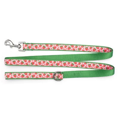 The Worthy Dog Strawberries Pet Leash 2 The Worthy Dog Strawberries Pet Leash - Image 2