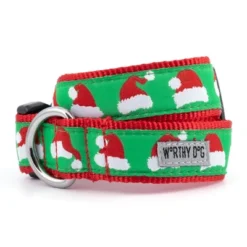 The Worthy Dog Santa Hats Dog Collar
