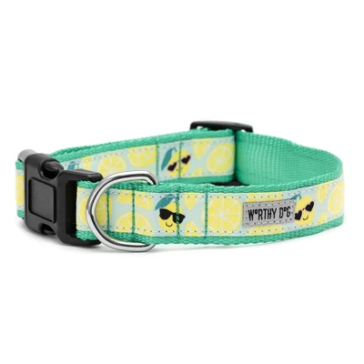 The Worthy Dog Lemons Adjustable Dog Collar 2 The Worthy Dog Lemons Adjustable Dog Collar - Image 2