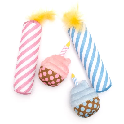The Worthy Cat Birthday Cupcake & Candle Cat Toy Set - 2pk - By The Worthy Dog 1 The Worthy Cat Birthday Cupcake & Candle Cat Toy Set - 2pk - By The Worthy Dog