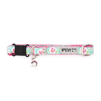 Watercolor Floral Adjustable Cat Collar - The Worthy Dog 2 Watercolor Floral Adjustable Cat Collar - The Worthy Dog - Image 2