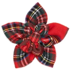 The Worthy Dog Red Black Multicolored Plaid Adjustable Flower Collar Accessory -Pet Shop GUEST dc6c6679 ad65 4fde 85f5 be94ba39fd25