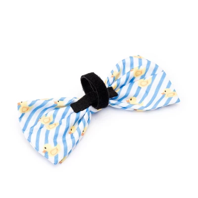 The Worthy Dog Stripe Rubber Duck Bow Tie Accessory 1 The Worthy Dog Stripe Rubber Duck Bow Tie Accessory