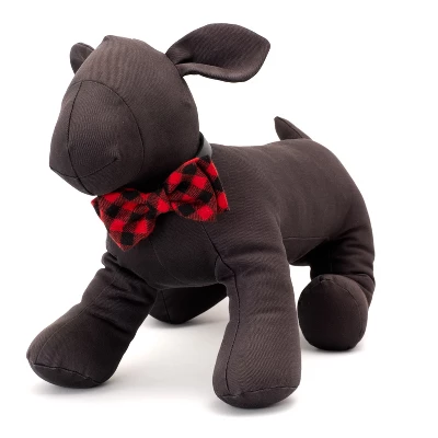 The Worthy Dog Buffalo Plaid Bow Tie Adjustable Collar Attachment Accessory 2 The Worthy Dog Buffalo Plaid Bow Tie Adjustable Collar Attachment Accessory - Image 2