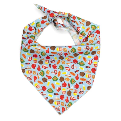 Home Run Baseball Bandana - Adjustable Square Tie-On Pet Accessory By The Worthy Dog 3 Home Run Baseball Bandana - Adjustable Square Tie-On Pet Accessory By The Worthy Dog - Image 3