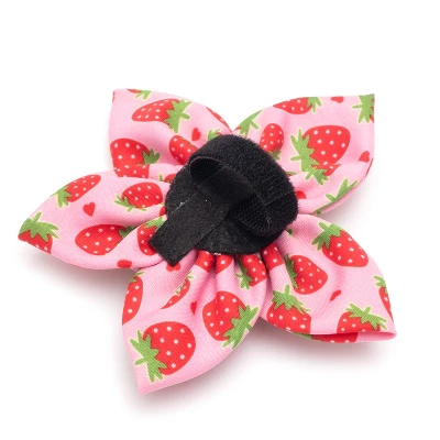The Worthy Dog Strawberries Adjustable Flower Accessory 2 The Worthy Dog Strawberries Adjustable Flower Accessory - Image 2