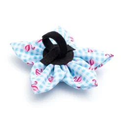 The Worthy Dog Gingham Flamingos Flower Accessory