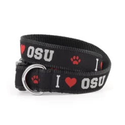 The License House Ohio State Buckeyes Dog I Heart OSU Collar